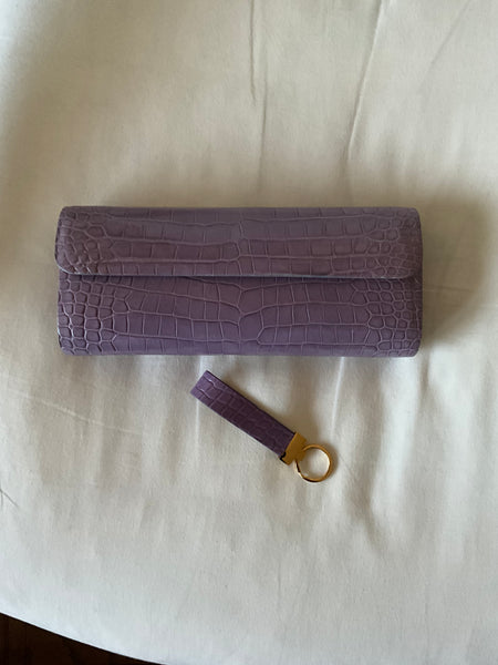 Lavender Clutch Alligator