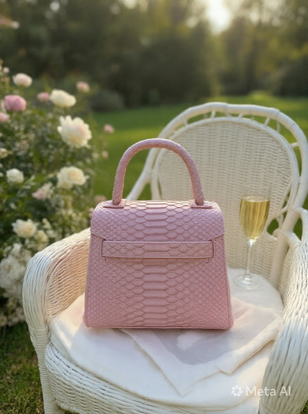 Mini in Pale Pink Python