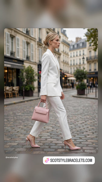 Mini in Pale Pink Python