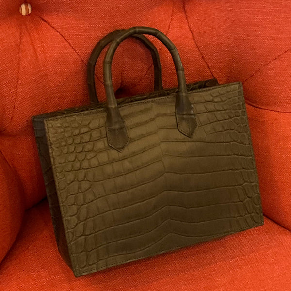 Moss Brown Matte Croc