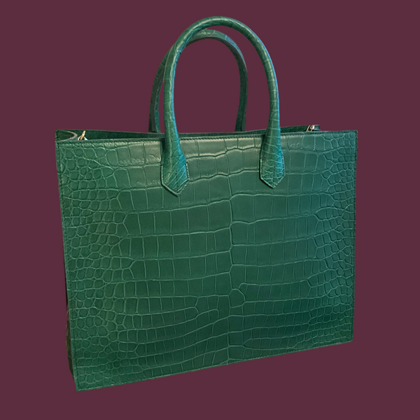 Matte Green Grand Shopping Tote
