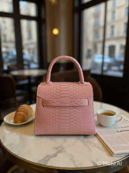 Mini in Pale Pink Python