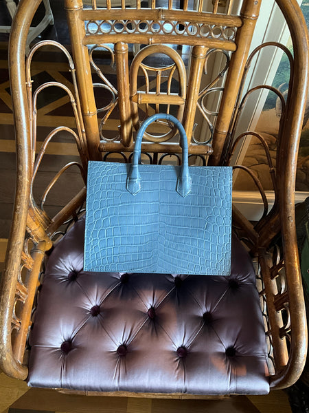 Pale Blue/Grey Medium Tote