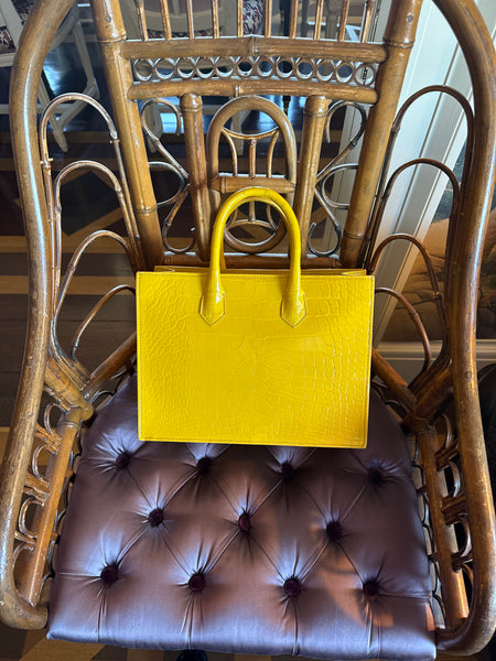 Yellow Millennium Finish Medium Tote Alligator