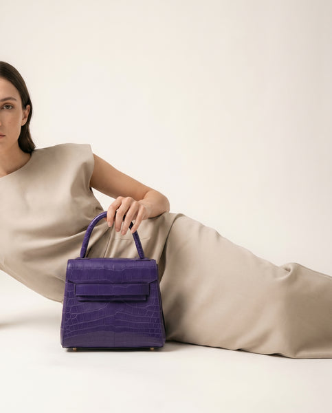 Mini in purple alligator
