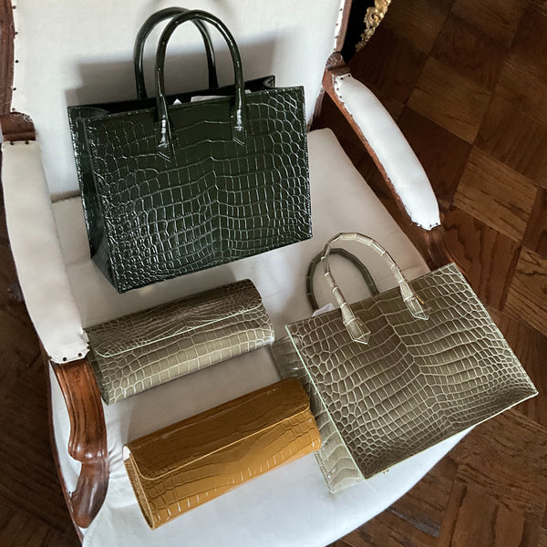 Olive Millenium Finish Medium Tote