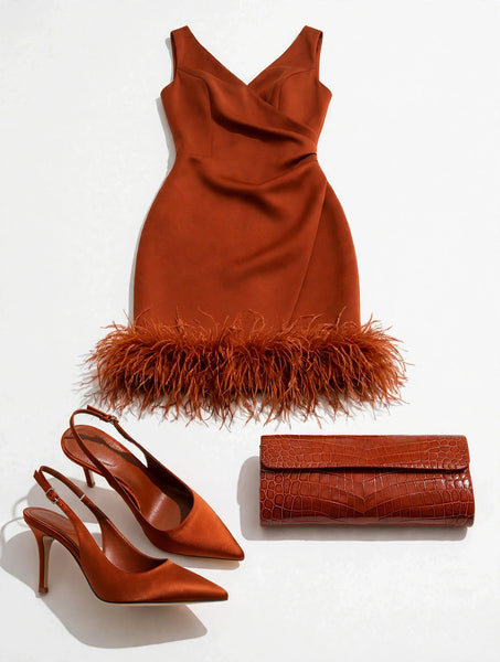 Saddle Clutch in croc