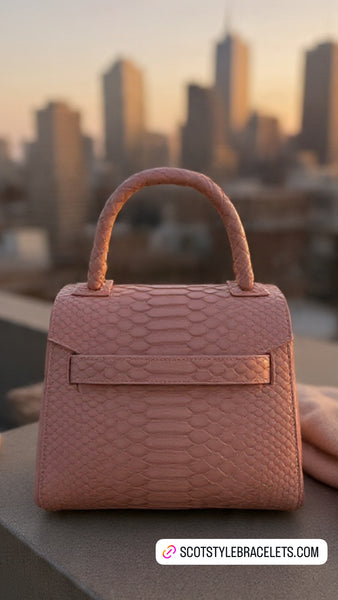 Mini in Pale Pink Python