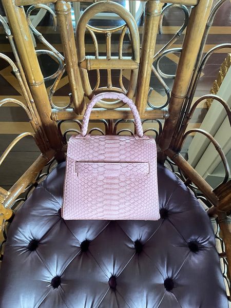 Mini in Pale Pink Python