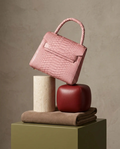 Mini in Pale Pink Python