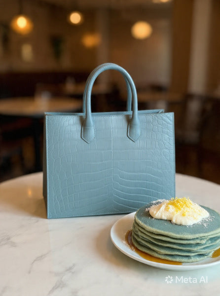 Pale Blue/Grey Medium Tote