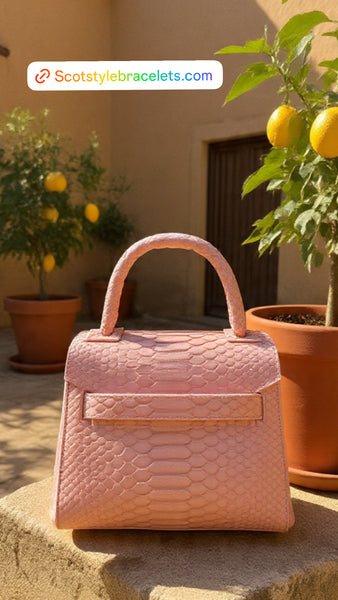 Mini in Pale Pink Python