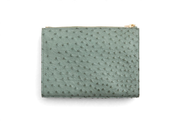 Crossbody in Ostrich with matching adjustable strap