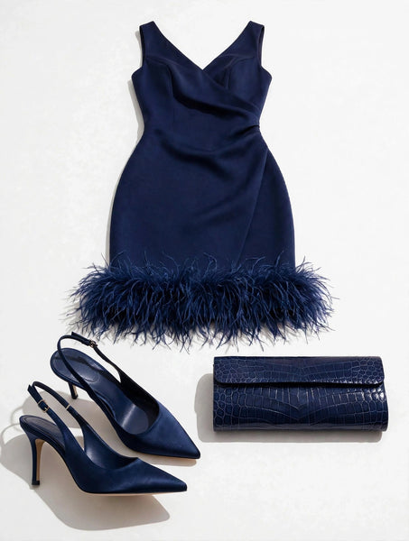 Matte Navy Clutch