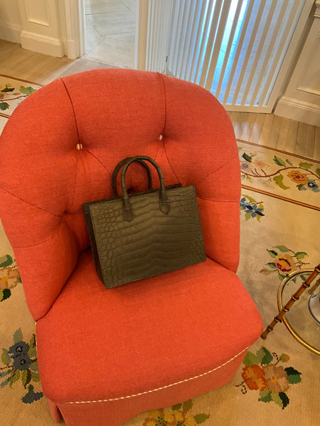 Moss Brown Matte Croc