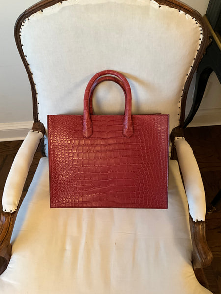 Matte Red Grand Shopping Tote