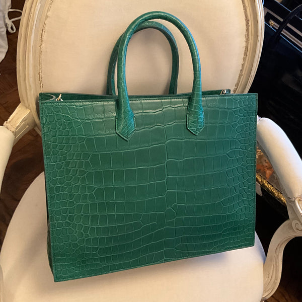 Matte Green Grand Shopping Tote