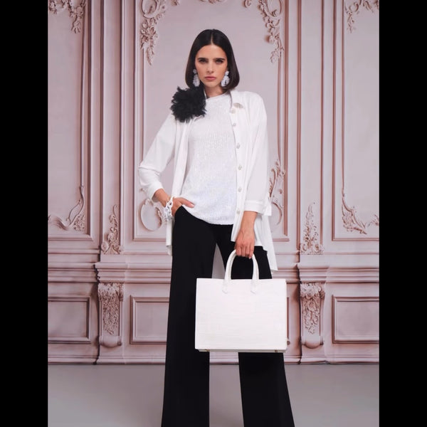 Matte White Grand Shopping Tote