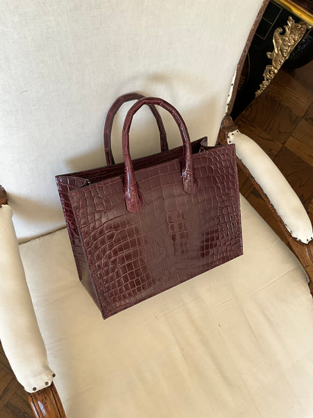 Burgundy Glazed Medium Tote