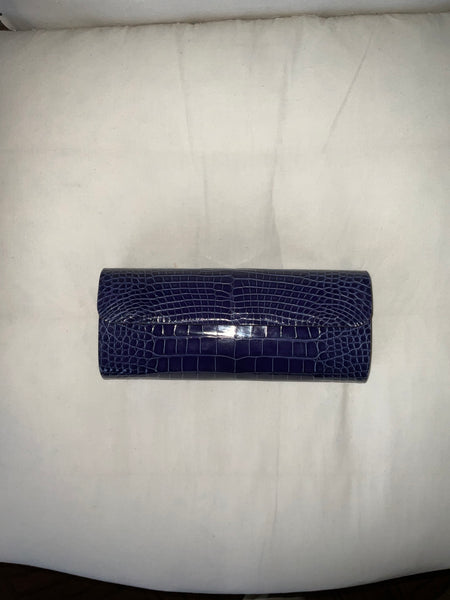Blu/Purple Glazed Clutch Croc