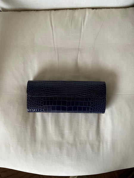 Blu/Purple Glazed Clutch Croc