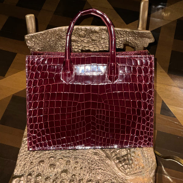 Burgundy Glazed Medium Tote