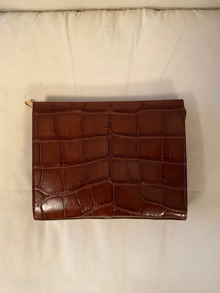 Cognac Crossbody with Matching adjustable strap in Croc